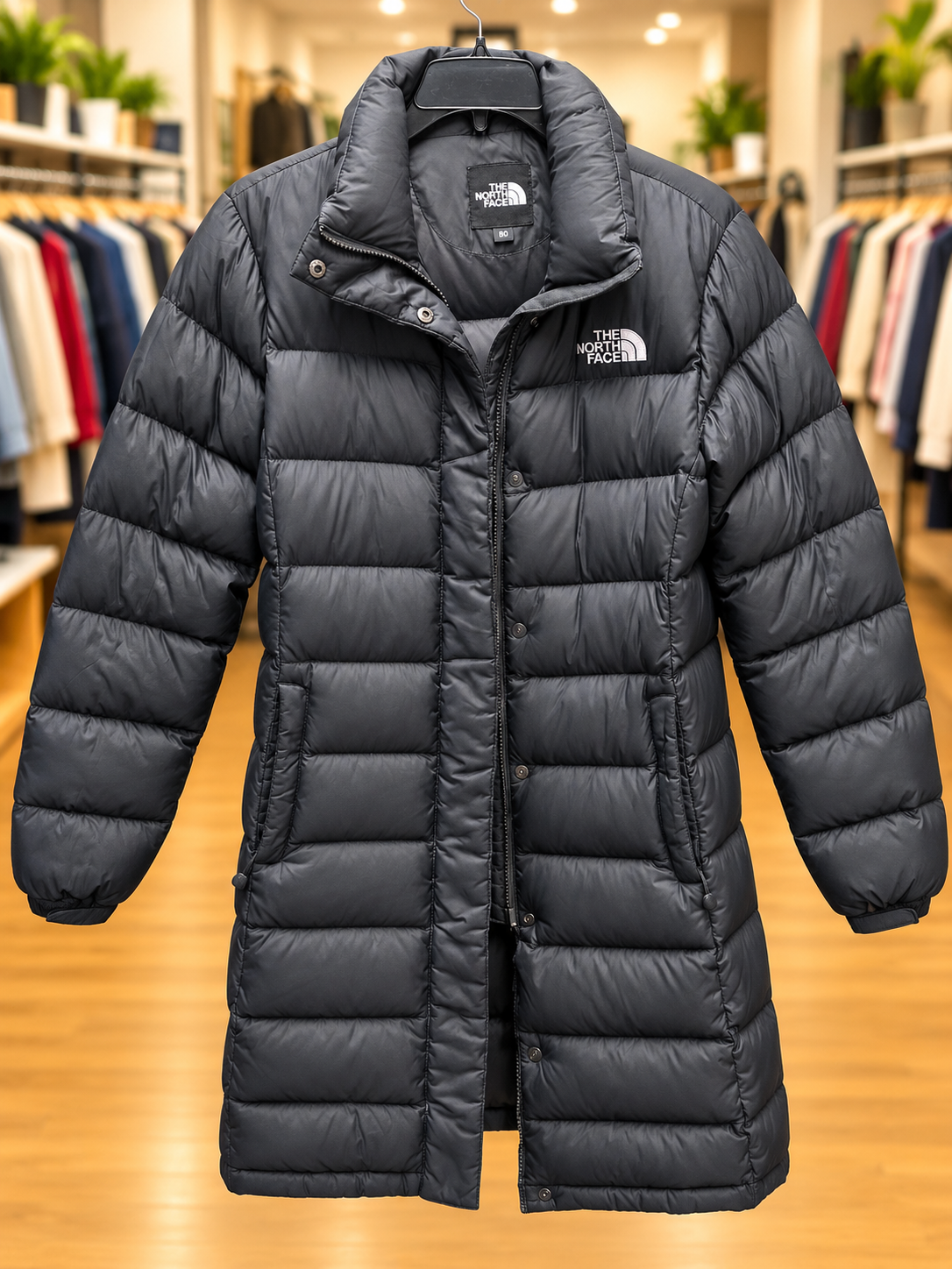 The North Face Black Long Puffer Coat – Size 80