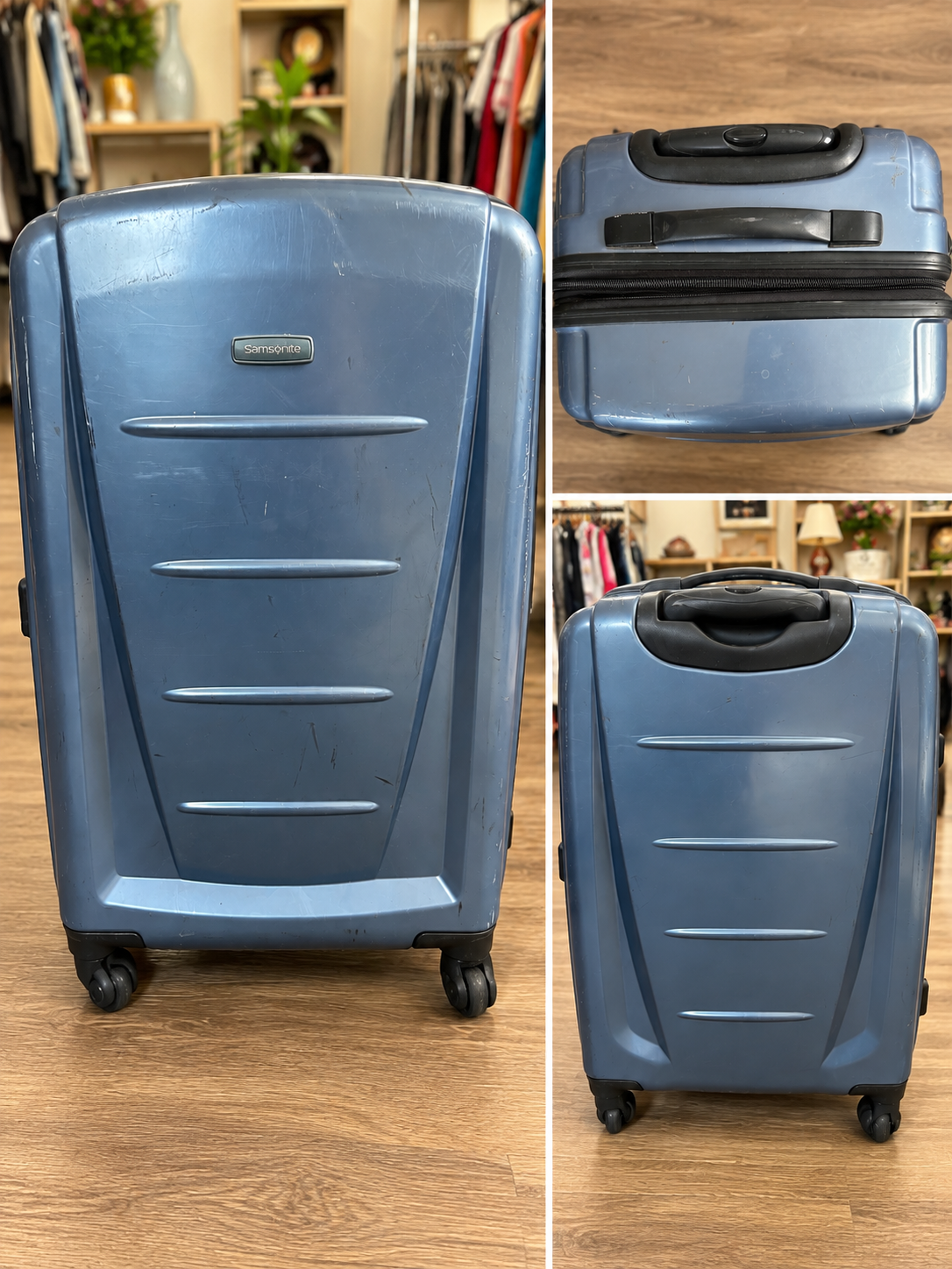 Samsonite Hardshell Spinner Suitcase – Blue/Gray