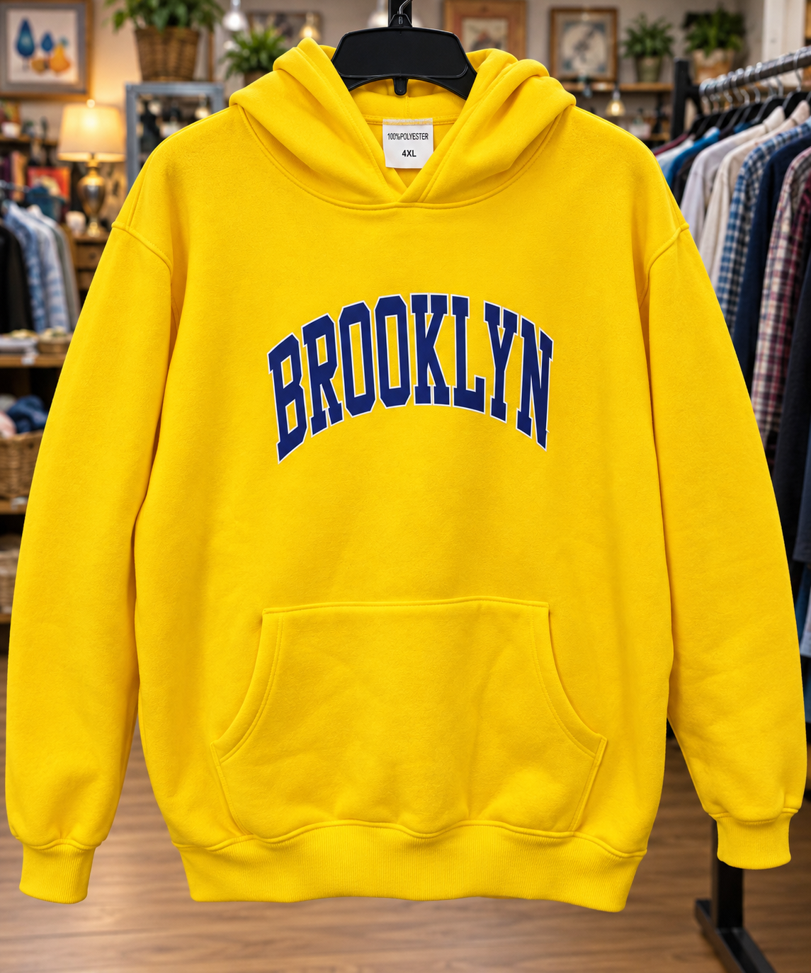 Brooklyn Yellow Hoodie – Size 4XL