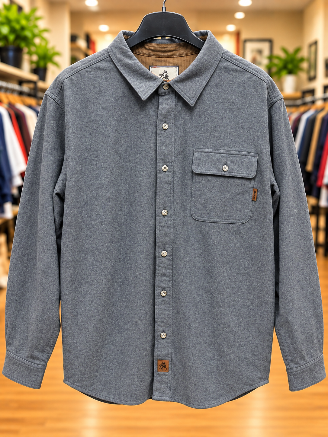 Legendary Whitetails Buck Camp Flannel Shirt – Charcoal Heather, 2XT