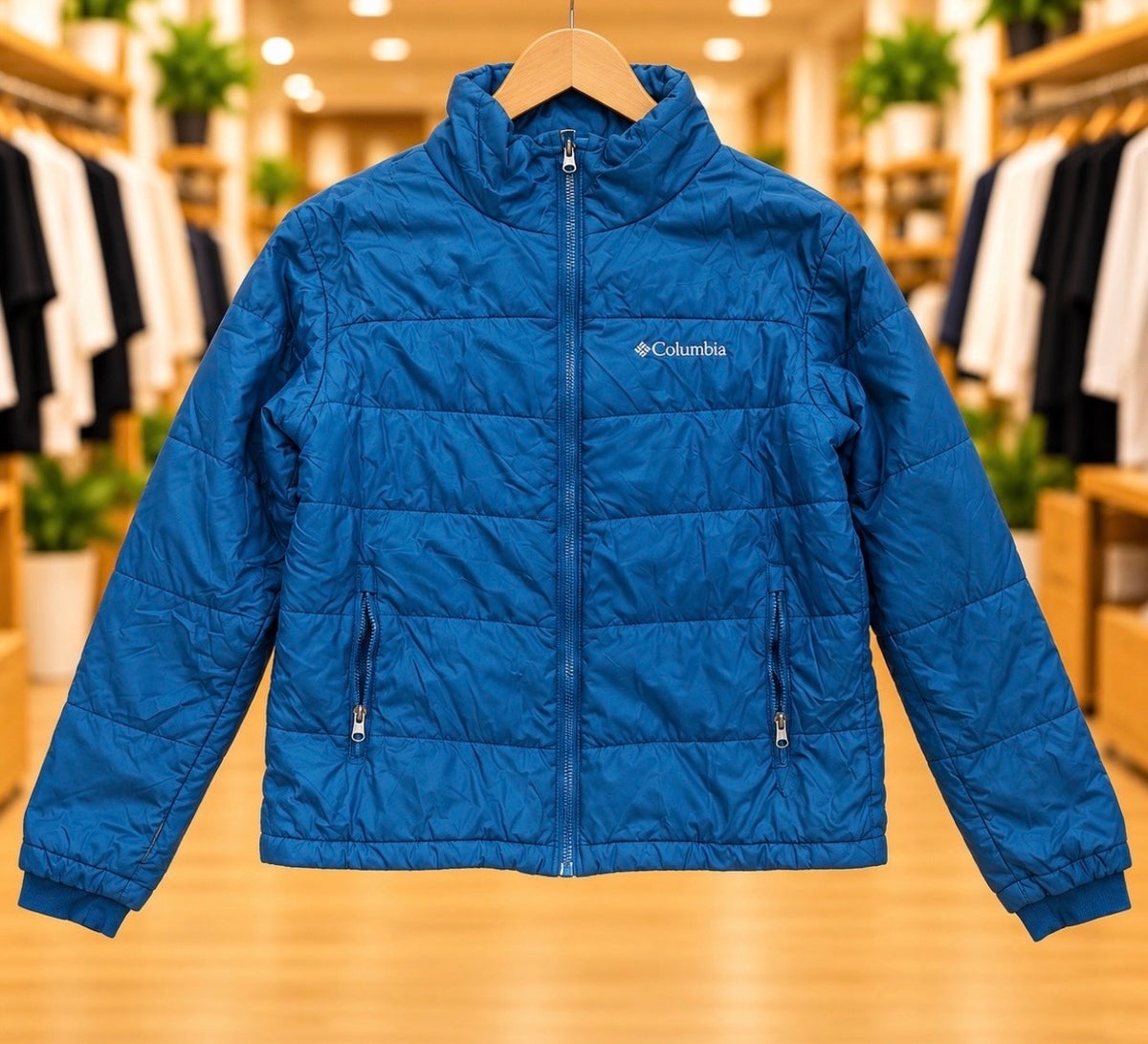 Columbia Blue Omni-Heat Insulated Jacket — Size M