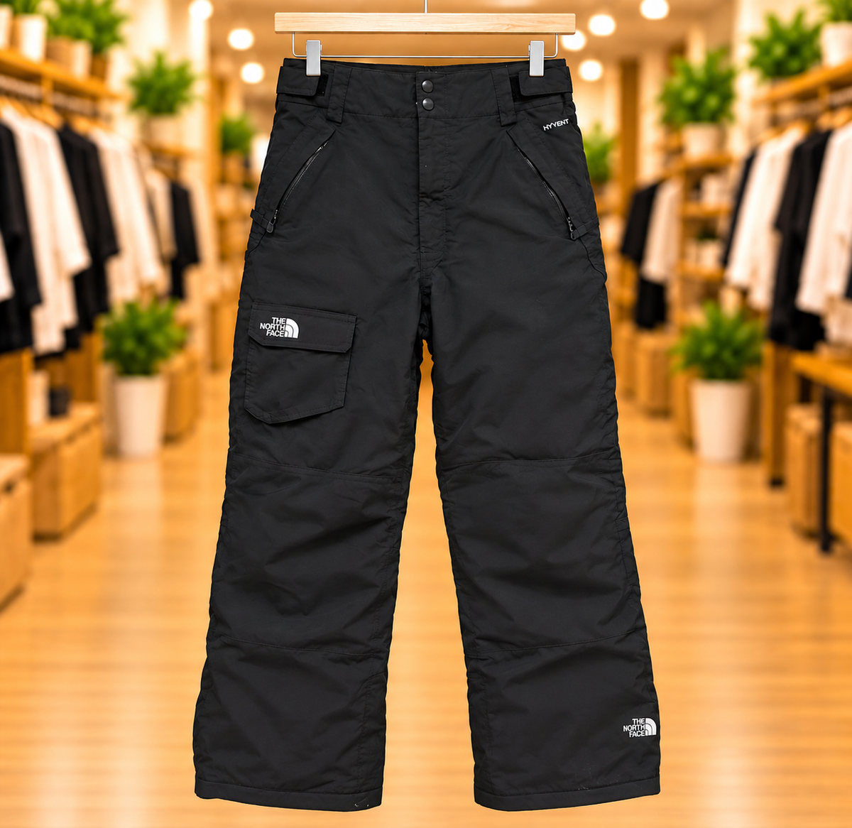 The North Face Boys Black HyVent Snow Pants — Size XL (18/20)