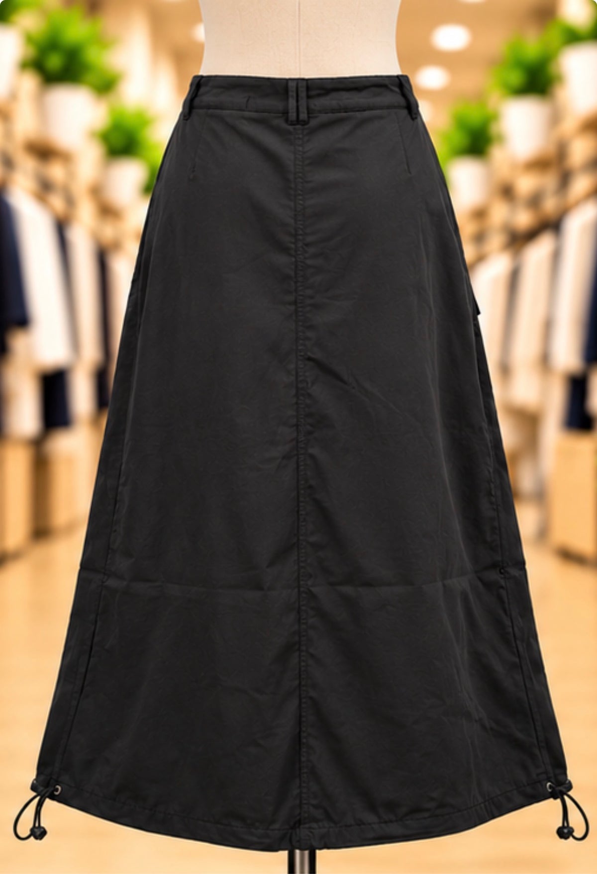 Celebrity by Hera Collection Black Cargo Maxi Skirt — Size S