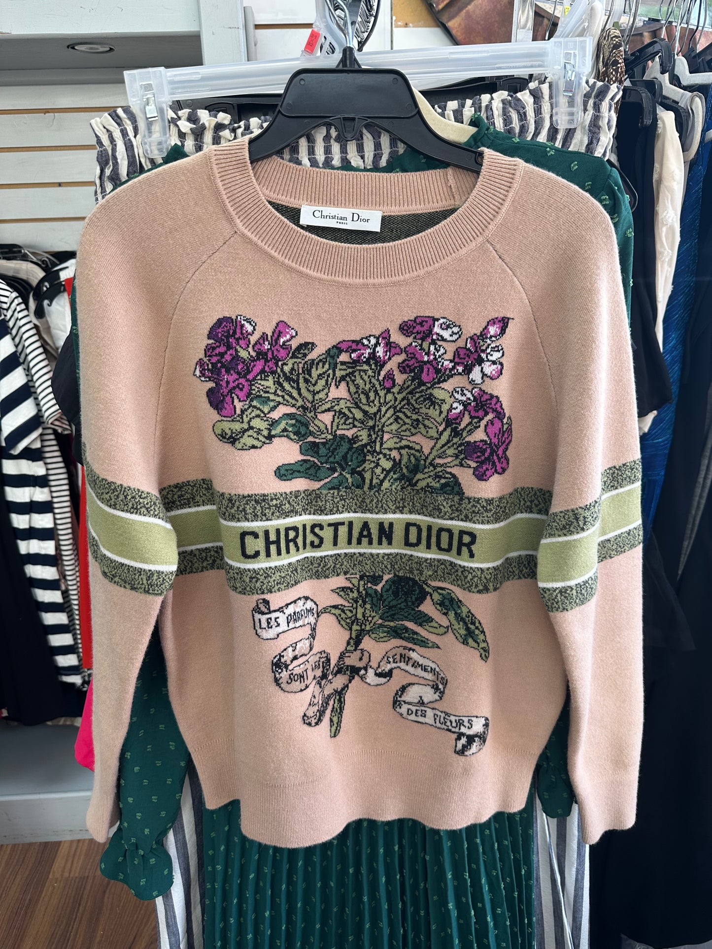 Dior Jardin d’Hiver Floral Intarsia Sweater