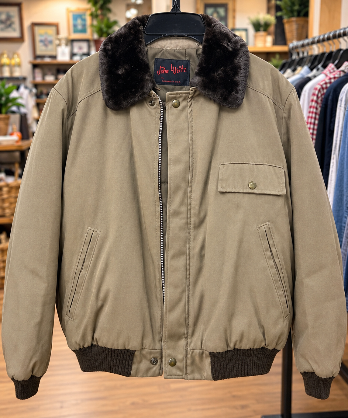 John Weitz Vintage Bomber Jacket – Made in USA