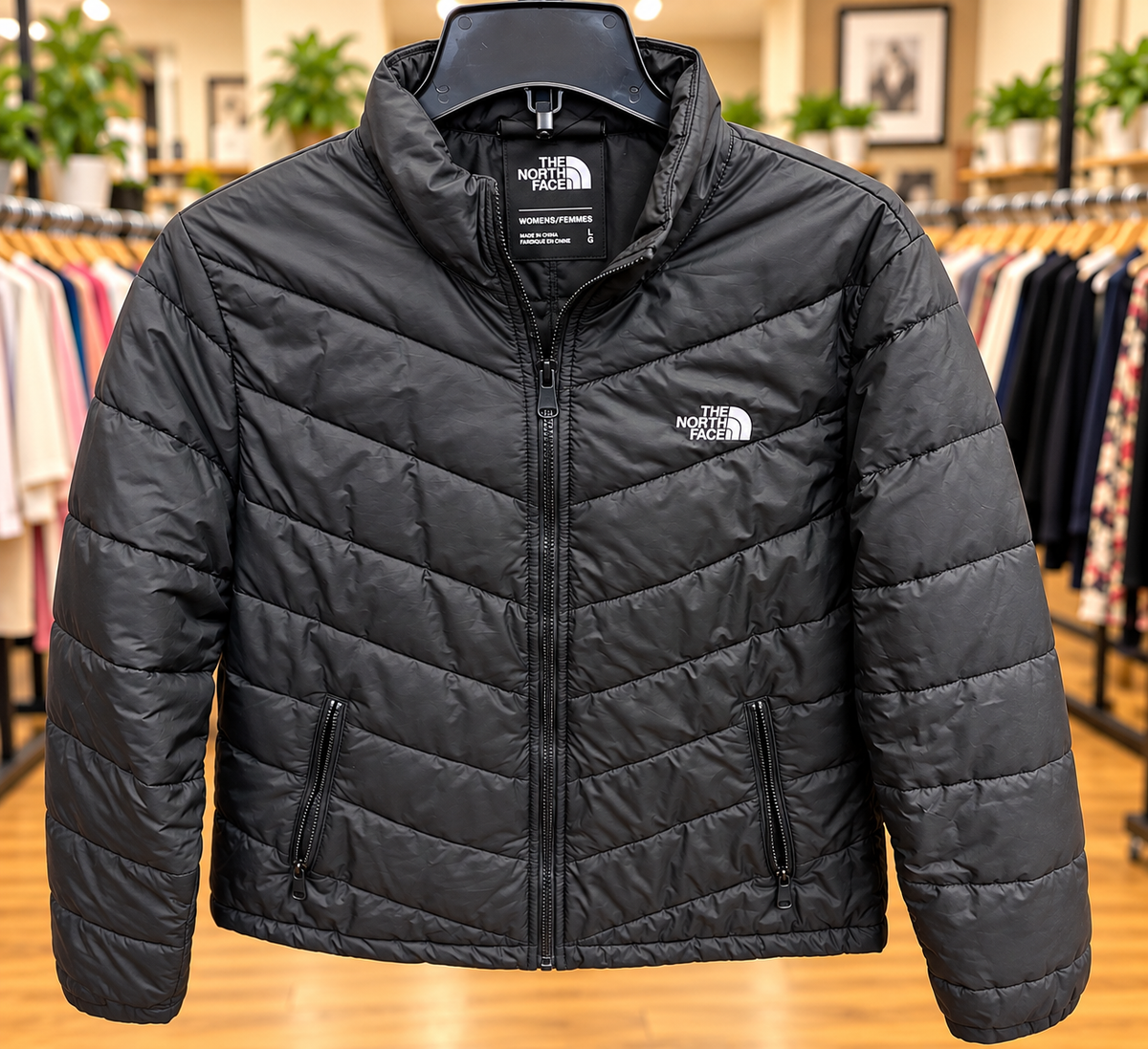 The North Face Women's Black Puffer Jacket – Size L