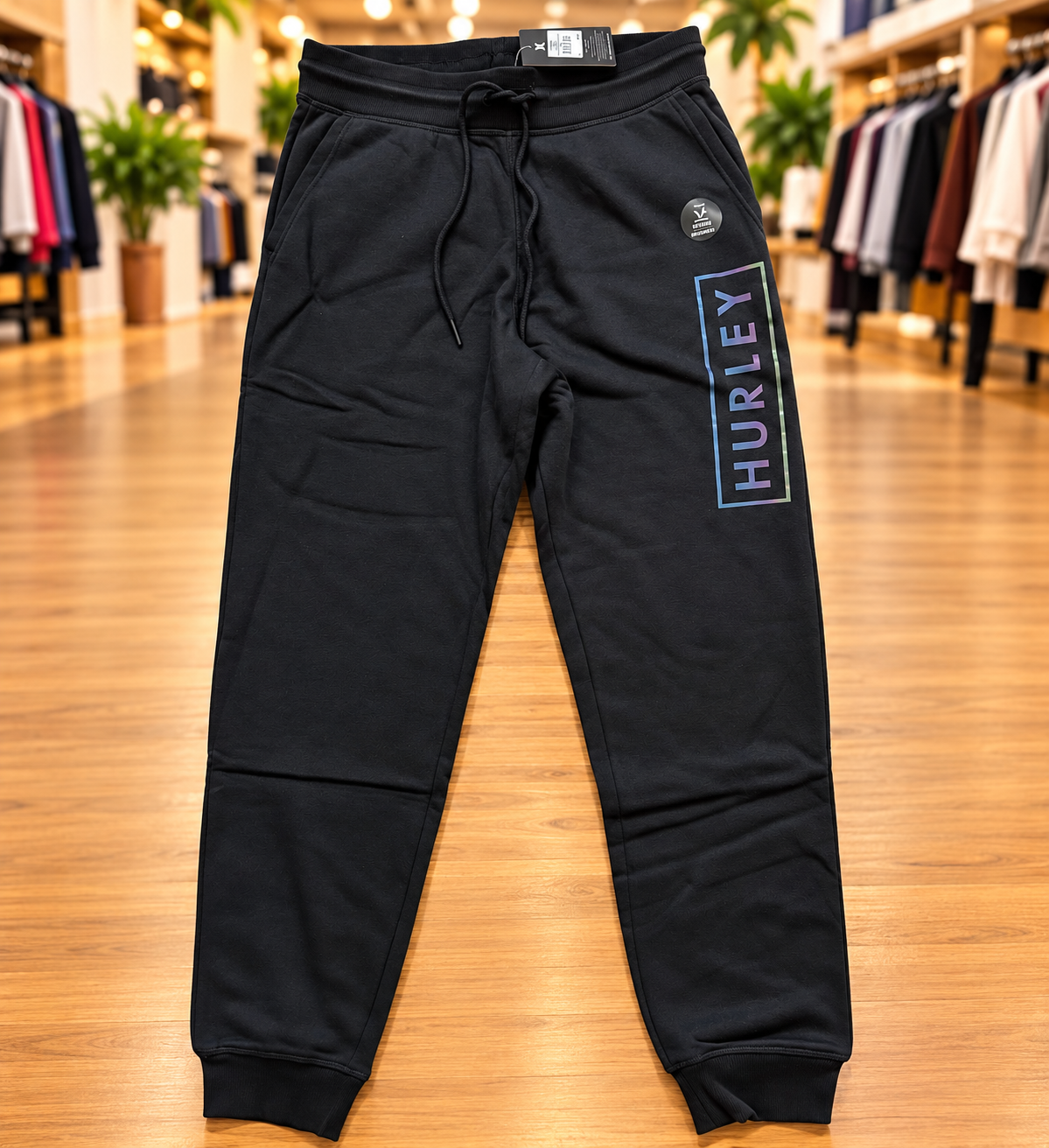 Hurley Black Logo Joggers — New With Tags