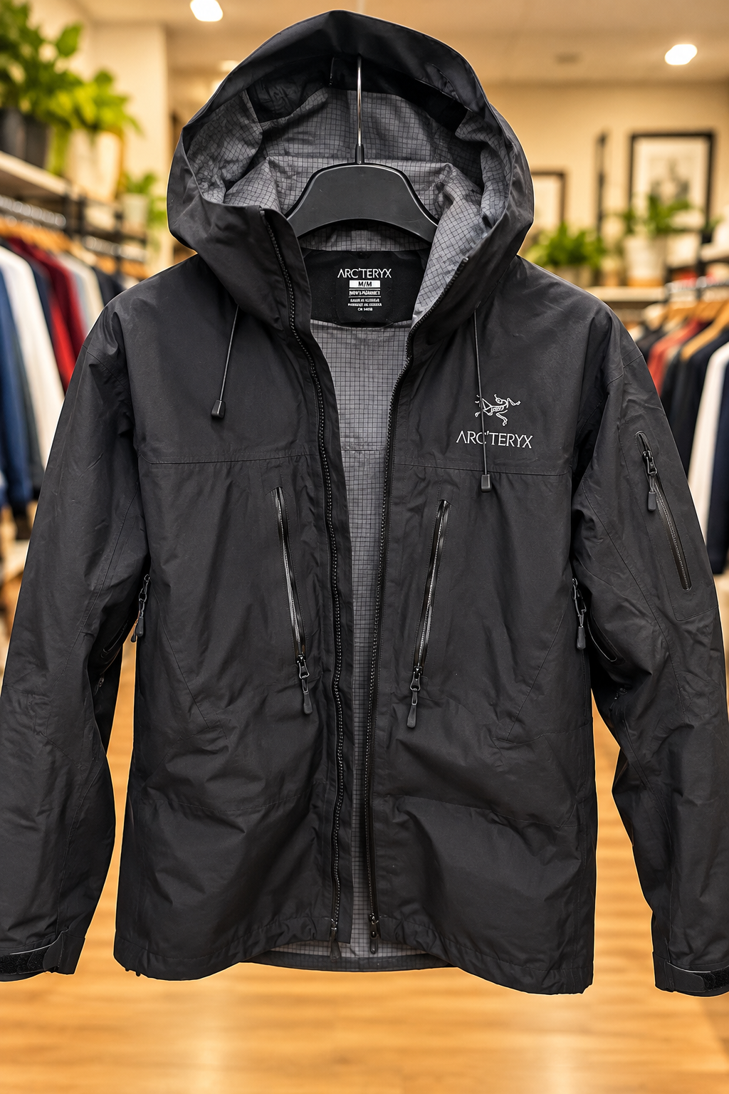 Arc'teryx Black Hooded Technical Jacket – Men's Medium