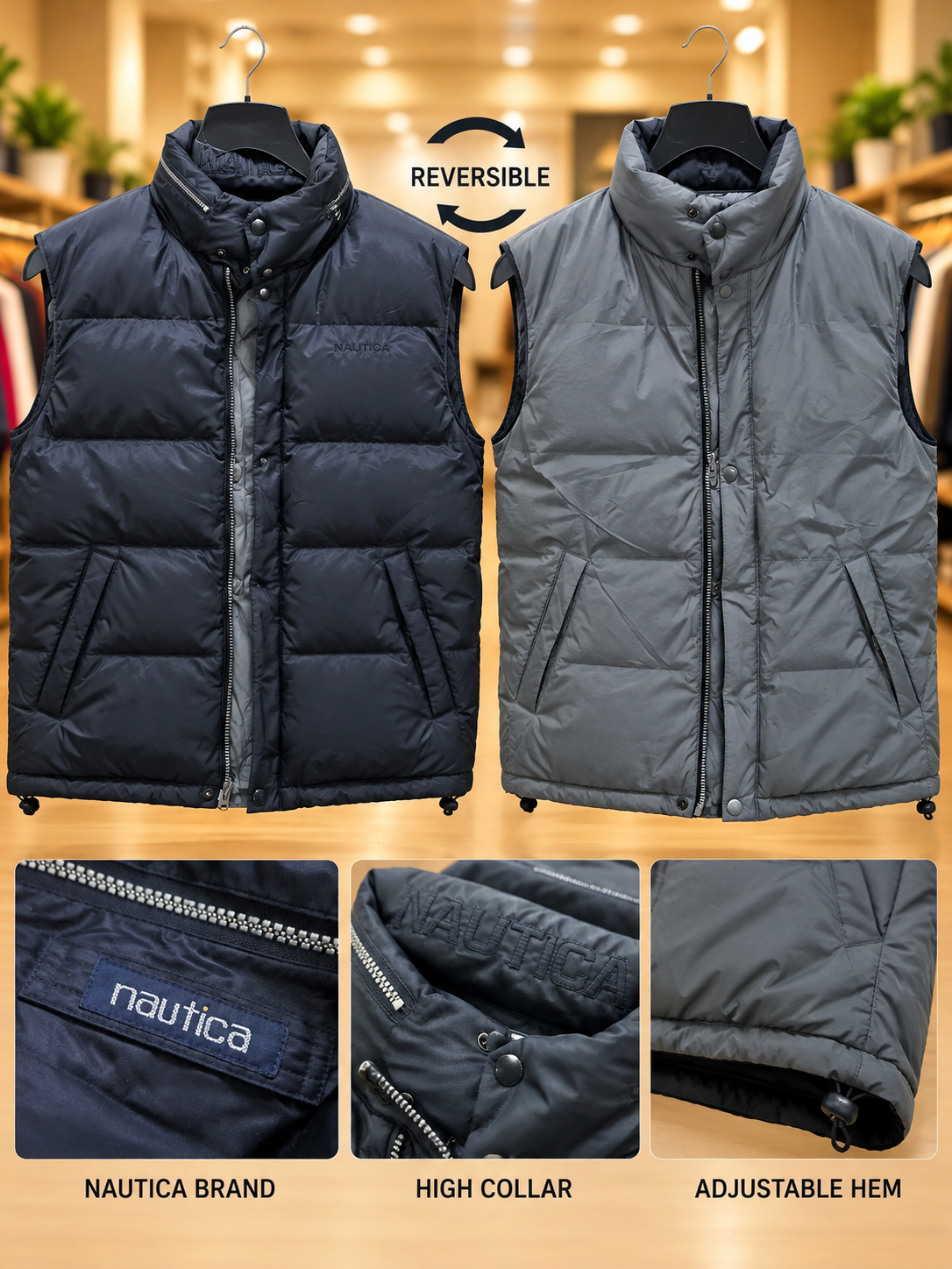 Nautica Reversible Puffer Vest