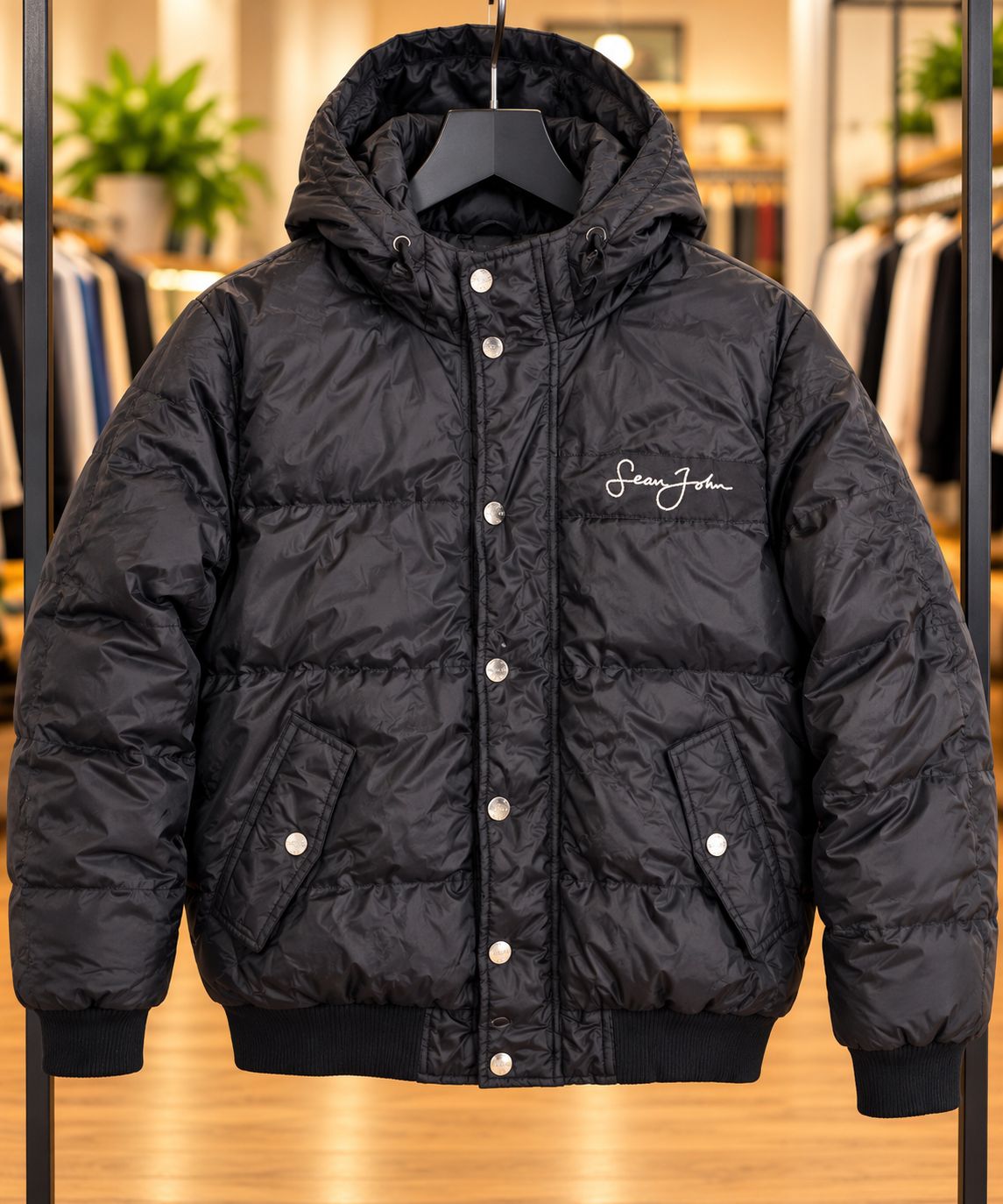 Sean John Black Down Puffer Jacket