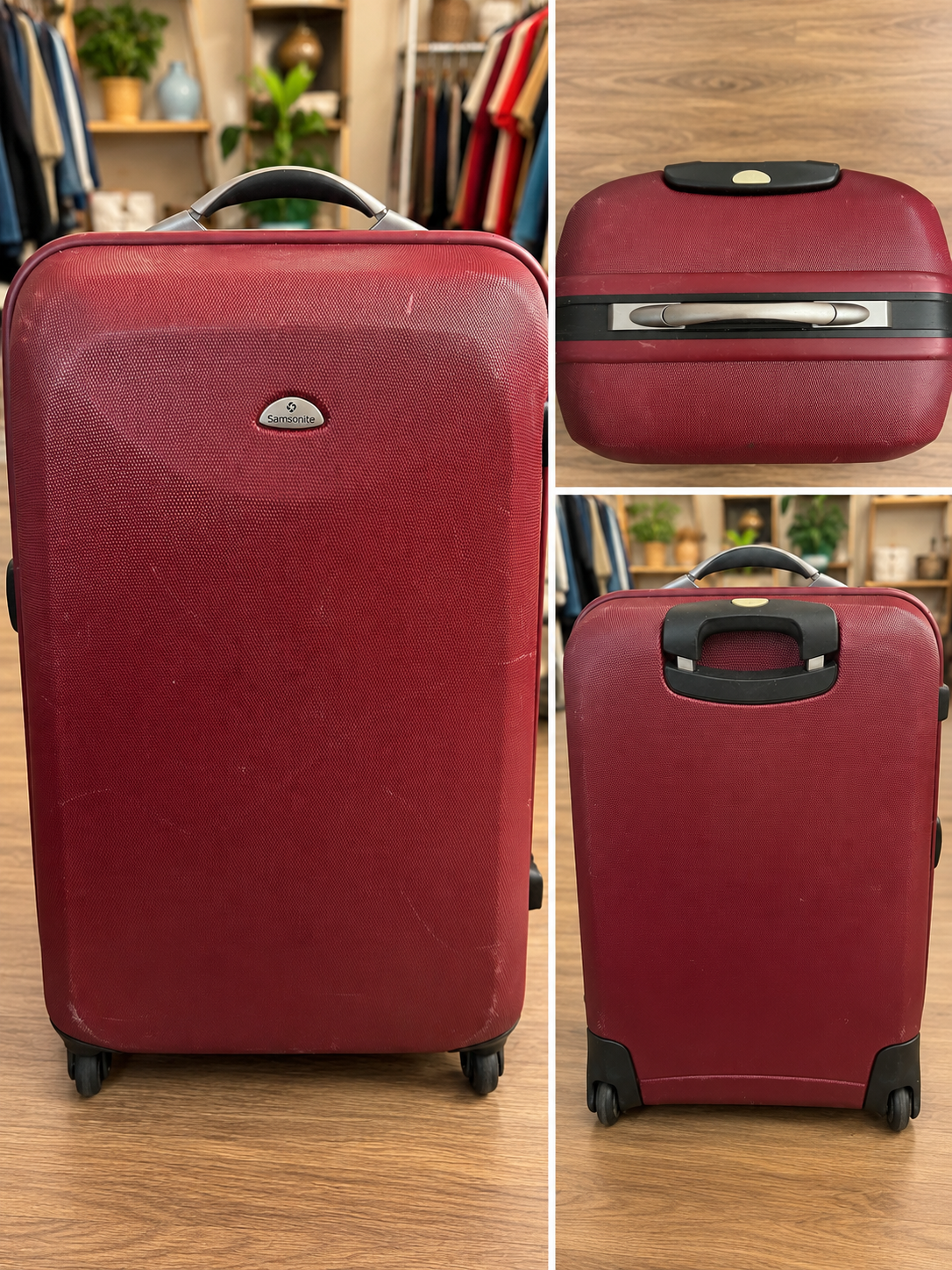 Samsonite Red Hardshell Rolling Suitcase