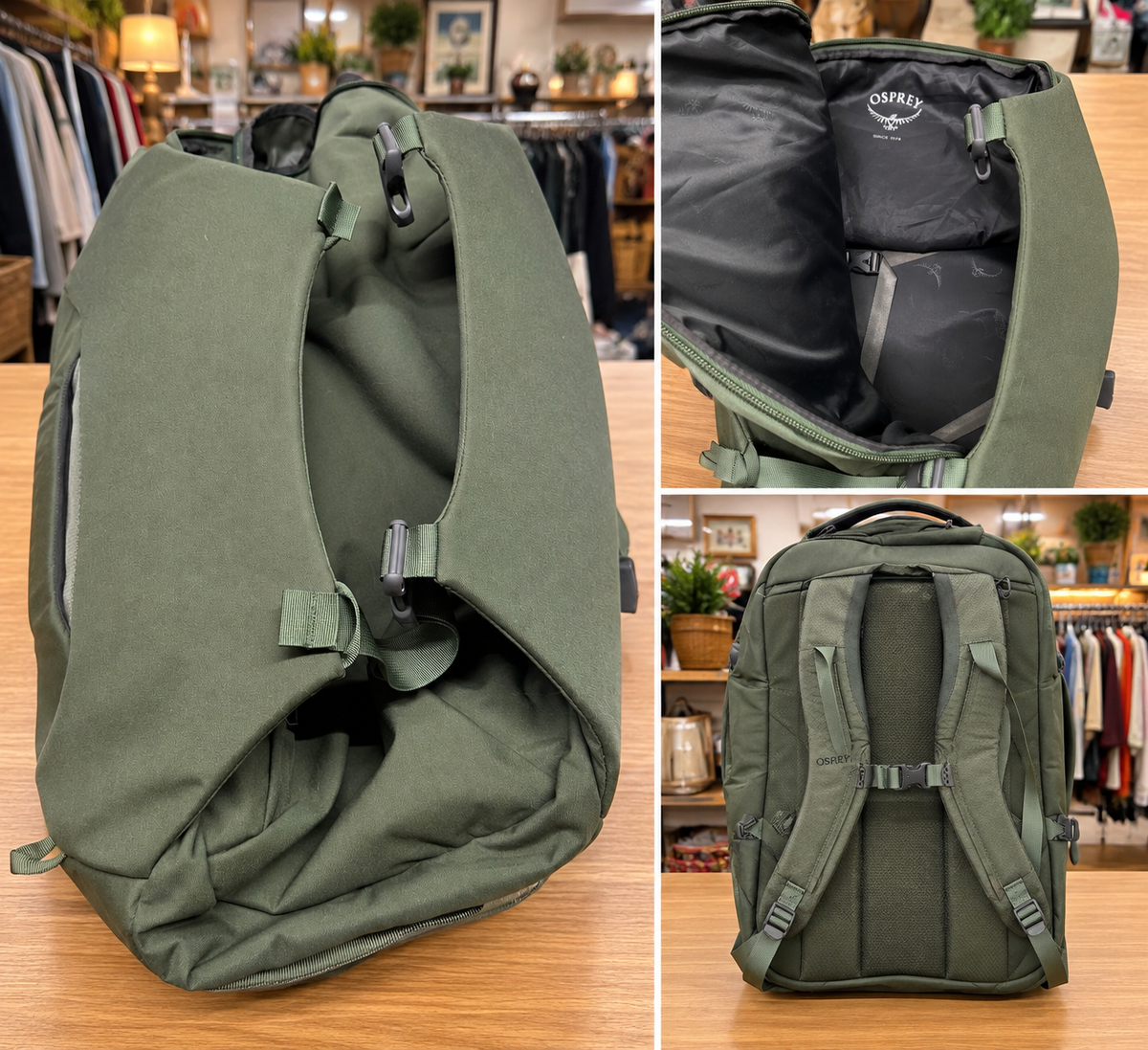 Osprey Olive Green Travel Backpack