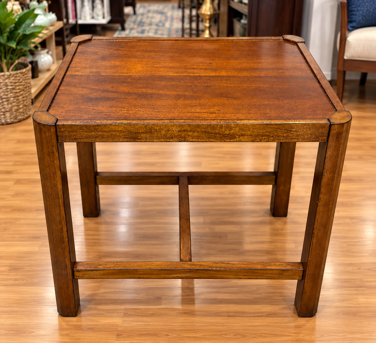 Wooden Accent Table – Brown Finish