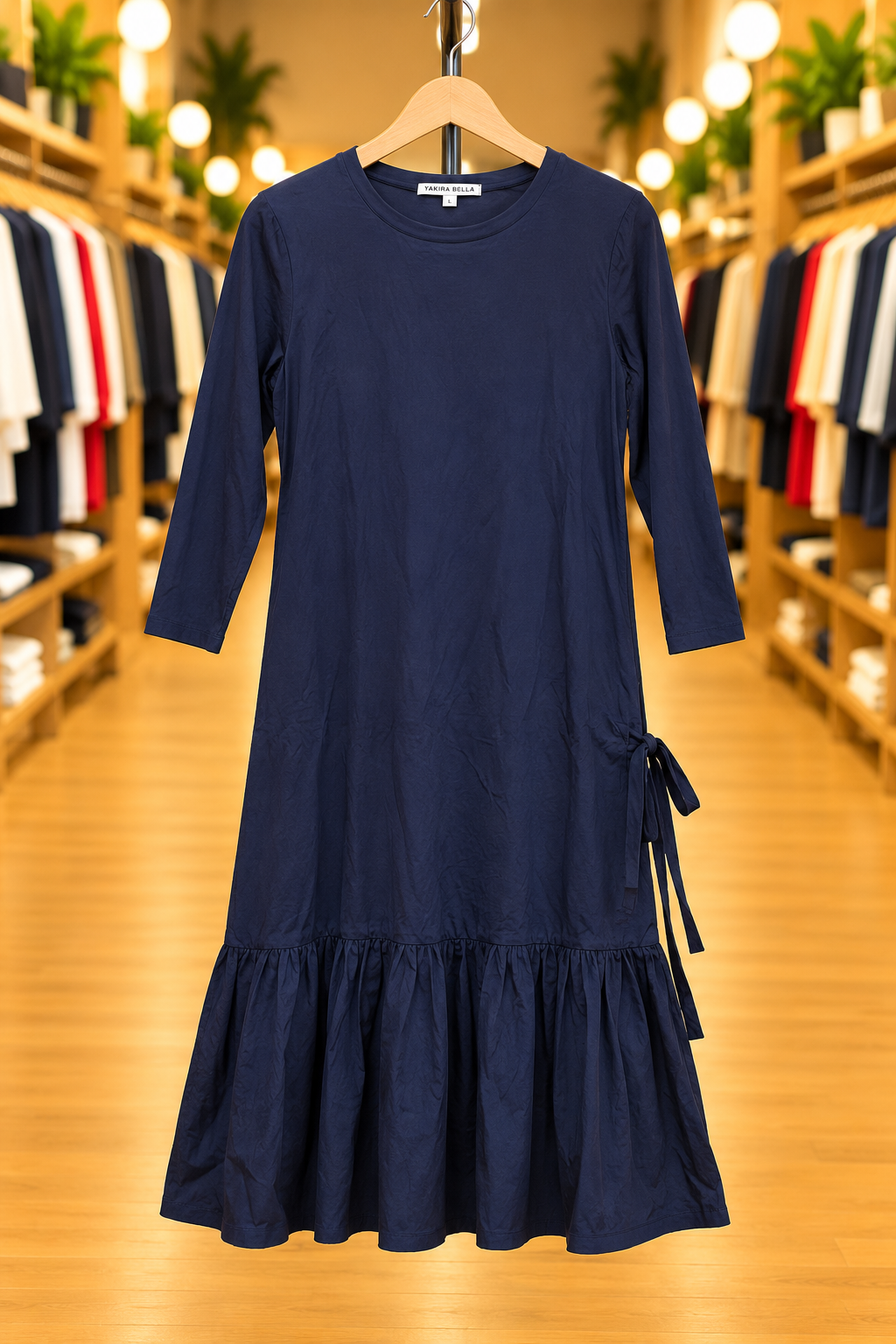 Yakira Bella Noa Navy Blue Maxi Dress — Size Large