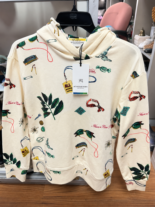 Scotch & Soda Amsterdam Graphic Hoodie – Cream