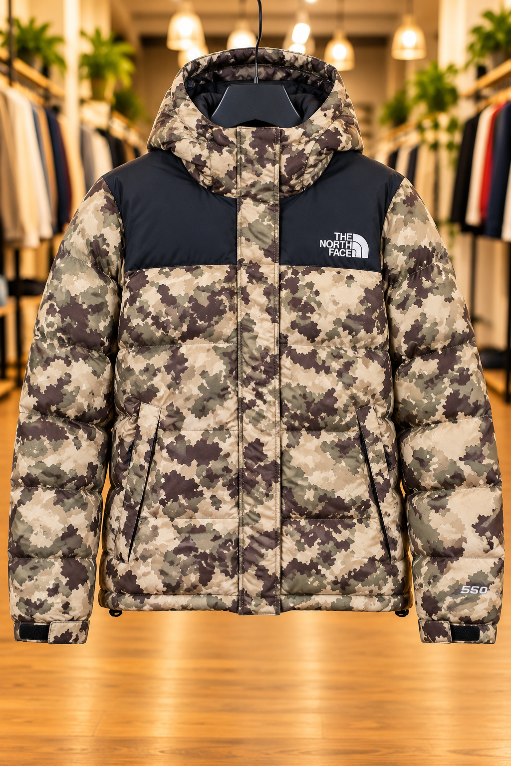 The North Face Women’s Camouflage 550 Down Puffer Jacket