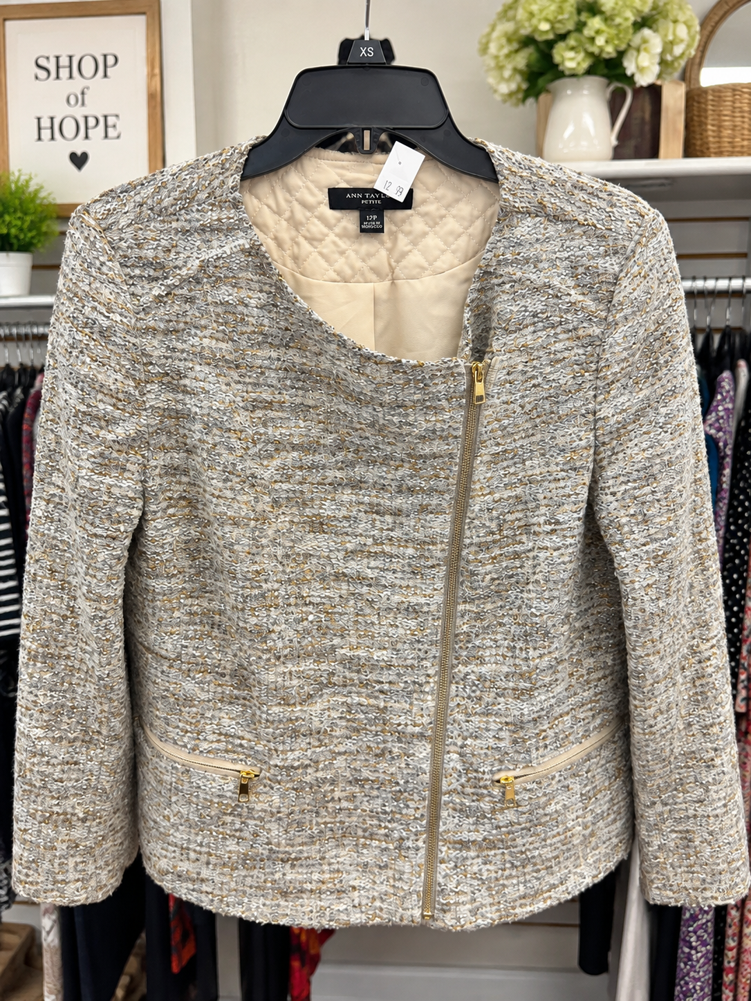 Ann Taylor Petite Tweed Jacket – Size 12P